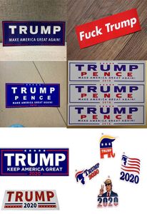 Nuevos estilos Trump 2020 pegatinas para coches 76229 cm pegatina para el parachoques bandera Keep Make America gran calcomanía para Car Styling Vehicle Paster DHL8019105