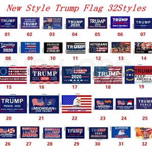 Nuevos estilos Trump Flag 90 * 150 cm America Flag Trump 2020 Keep America Great Flag EE. UU. Elección presidencial Banderas DHL Envío rápido RRA3635