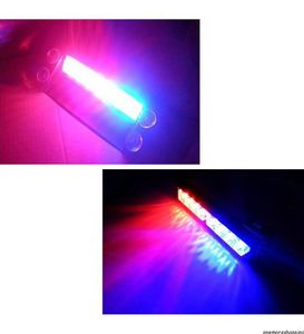 Nouveau style 8 LED rouge bleu Police stroboscope Flash lumières tableau de bord d'urgence pompiers 3 clignotant Auto antibrouillard voiture avertissement Light1302663