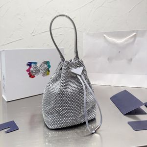 Nouveau sac de seau élégant couleur couleur cristal épaule diamant sac crossboda