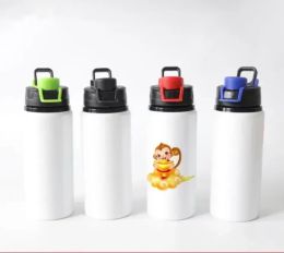 NUEVA sublimación 20 oz vaso de botella recta para niños Vaso de aluminio a prueba de fugas Botella de agua deportiva para acampar Viajes Oficina al aire libre
