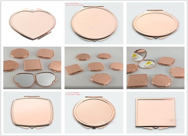 Nouvelle sublimation Blank Rose Golden Makeup Mirriers sublimation Cosmetic Mirror Transfer Imprims Consommables7418981