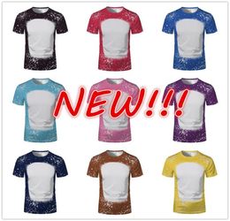 Nouvelle sublimation Bleached Shirts Party Supplies Transfert de chaleur Shirt Bleach Shirt Bleached Polyester Tshirts US Men Women 20221174927