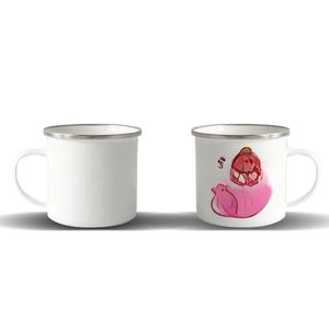 Nieuwe Sublimatie Emaille Koffiemok 12 Oz Camping Mok Metalen Lege Koffiekopje Emaille Stalen Tumblers Zee Verzending