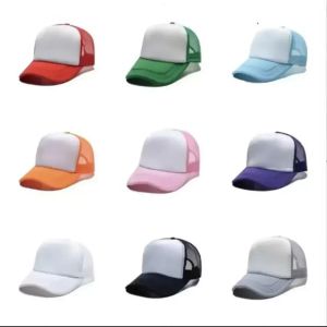 Nieuwe sublimatie Trucker Hat Baseball Cap Party Voil Blank Heat Transfer Printing Kinder Truckers Caps Mesh Hat Foam Borduured