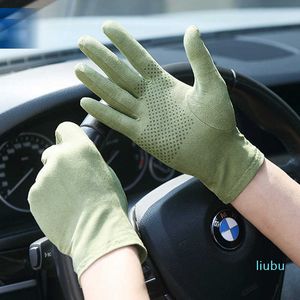 Ante nuevo guantes con protección solar para hombre y mujer, guantes de conducción antideslizantes de estilo fino corto de verano, manoplas con absorción de sudor SZ008W