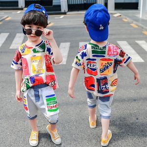 Zomer Kleding Sets Cartoon Boys Suits Casual Kinderkleding T-shirt + Shorts 2 stks Retail B949