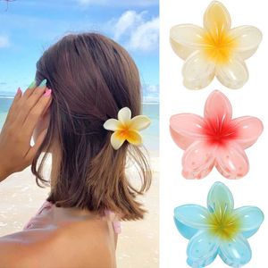 New Summer Acrylic Flower Hair Claw Shark Hairpin Barrettes Women Girls Hair Clip Ponytail Holder Beach Hair Accessories