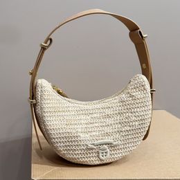 Nouveau sac d'épaule à crochet à arque d'été de luxe concepteur de luxe poignée en cuir tissé sac sous les bras sans arme réglable manche détachable sac fourre-tout zipper fermeture femme sac à emploi