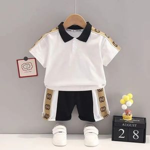 Baby boy designer kleren set t-shirt shorts peuter casual kleding kinderen tracksuit kinderen jongens cartoon 2 stks/set