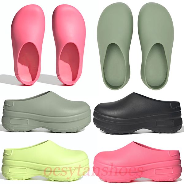 New Summer pantoufles de plage obstruent hommes femmes designer sandales hommes Lucid Pink Silver Green Lucid Lemon femmes Adifom Stan chaussures de plein air