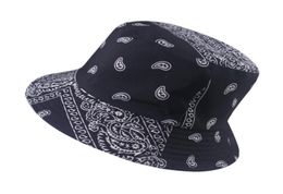 NUEVO SUMMER NEGRO RED RED PAISLEY Patrón de pescadores Fisherman Bandana Bucket Hats Women Bob Hip Panama8530232