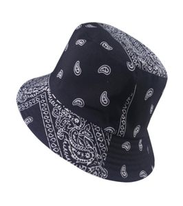 Nieuwe zomer zwart rood paisley patroon visserij visser caps bandana emmer hoeden vrouwen dames bob hiphop panama7426844