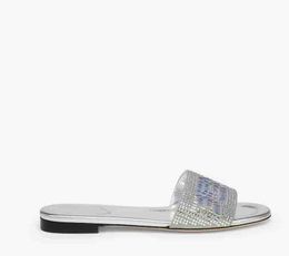 nueva marca de verano Lady Slipper Sandal Sandal Slide Women Flathature by Marc F- Jacobs Cuero genuino Flip Flip Flip Sliver Black White Luxury Designer Box 35-42