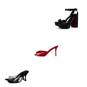 nieuwe zomer merk vrouw ontwerper sandalen luxe rode hoge hak me dolly strass movida sabina schoenen degramule strass lakleer open teen muilezels slide slipper slip op