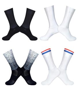 Chaussettes de cyclisme respirantes pour hommes, antidérapantes, sans couture, vélo aérodynamique, résistantes à l'usure, Calcetines de route, nouvelle collection été 3528779