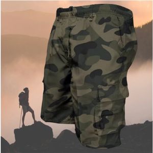 NOUVEAU Summer Camouflage Cargo Shorts Pantalons courts décontractés pour hommes Multi-poches Séchage rapide Pantalons courts amples Shorts de sport en plein air
