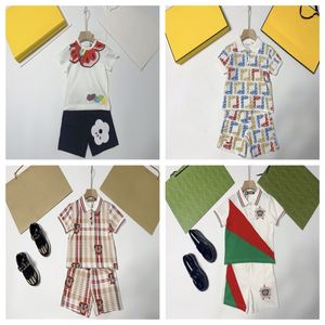 Nieuwe zomerkleding set designer merk polo katoen korte mouwen kleding set baby jongens kleding maat 90 cm-150 cm h1