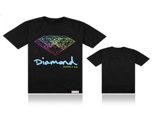 Nuevas camisetas de algodón de verano para hombre, camisetas de manga corta con estampado de diamantes, camisetas para hombre, ropa de Hip Hop de marca de patinaje 6689362