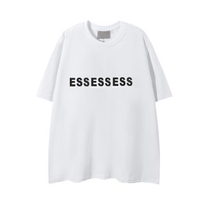 Nouveau Été Esset T-shirt Lettre en caoutchouc lâche ovesized à manches courtes Hip Hop Unisexe 100% coton Sports Tees