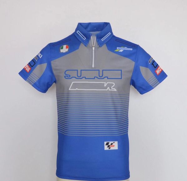 Polo de carreras gp para motociclismo, camisa de manga corta de caballero, uniforme de equipo transpirable de secado rápido, solapa de locomotora, novedad de verano