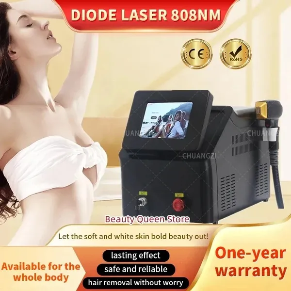 Nuevo instrumento de belleza para el hogar de verano, máquina de depilación láser de diodo de 808nm, refrigeración por aire, rejuvenecimiento de la piel rápido e indoloro