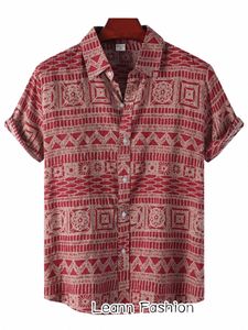 Nieuwe Zomer Mannen Fi Hawaiiaanse Vacati Shirt Mannelijke Vintage Strand Shirt Butt Korte Mouw Kleding Casual Dagelijks Streetwear J52q #