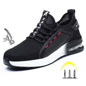 Zomerheren Outdoor Ademend stalen teen Beschermingswerk Men Punctie Bewijs Veiligheid Laarzen Schoenen Walking Sneakers Y200915