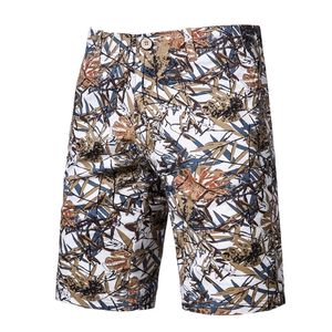 Nieuwe zomer gedrukt strand shorts mannen 100% katoen casual heren shorts hoge kwaliteit merk kleding mode mannelijke korte broek x0601