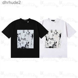 Nouvel été violet à manches courtes créateur de mode High Street Casual T-shirt pour hommes Alphabet Imprimer Lâche Luxe Dames Tout-en-un Extérieur Polyvalent Top T-shirt 44KR