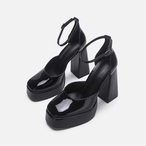 Nieuwe Zomer Sandaal Mary Jane Hoge Hakken Dames Dikke Waterdichte Platform Super Enkele Schoenen Holle Sandalen 240228