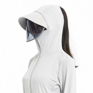 Nouvel été UPF 50+ UV Sun Protecti Manteaux de peau Hommes Vêtements de sport ultra-légers Vêtements de cyclisme Costume de pêche Lady Coupe-vent Vestes V78e #