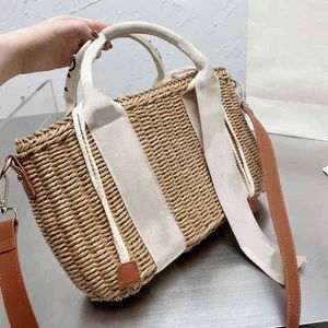 NUEVO Summer Weave Designer Bag ChoeBag Bolsos de hombro Mujer Tote Bag Moda Monedero Bolso Vacstion Bolsos Crossbody Mujer Tejido Basket Bags 220324