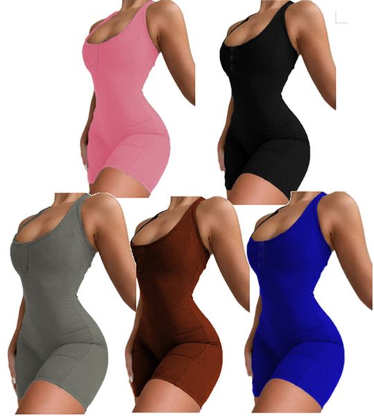 Nouvel été femmes broderie barboteuses plus la taille 2XL bandage dos nu shorts combinaisons sexy body décontracté maigre salopette sport noir leggings DHL 4961