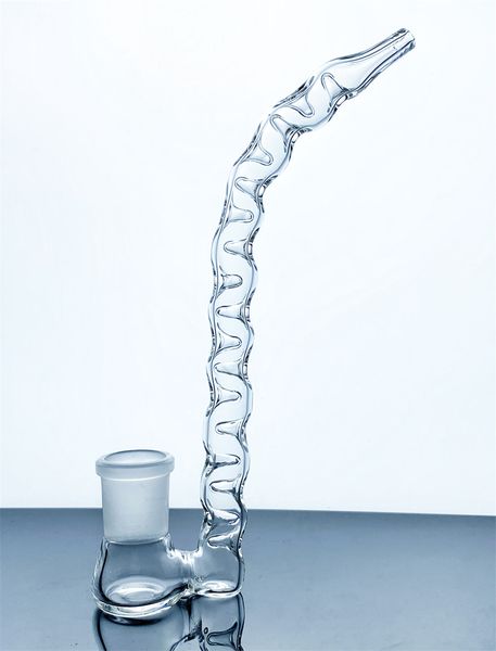 Nouveaux articles divers adaptateur d'arc de buse de narguilé en verre avec trou concave J crochet fossette canon de pistolet à eau 18mm connecteur femelle type OGB