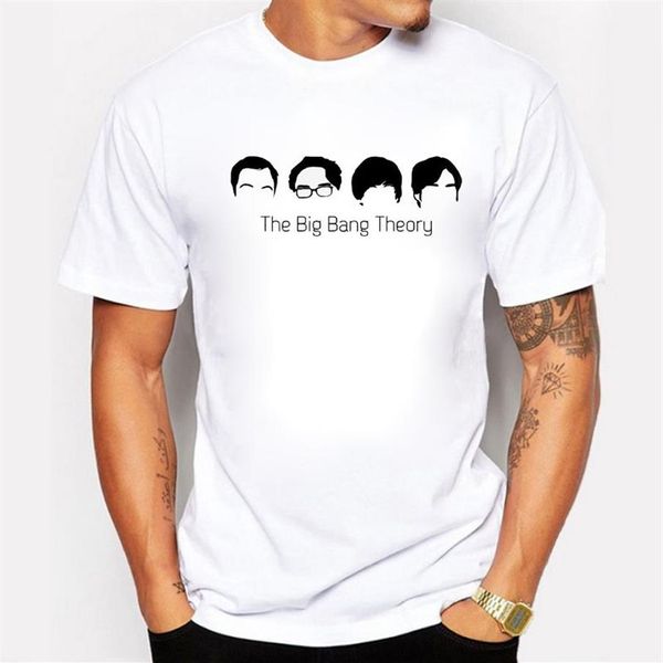 T-shirt manches courtes homme, humoristique et humoristique, en coton, avec sourcils, coiffure, The Big Bang Theory, vêtements 248J