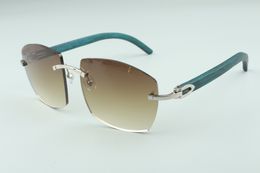 Nouvelles lunettes de soleil A4189706-1 temples en bois bleu naturel pur usine directe de qualité supérieure mode unisexe glasses212D