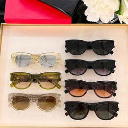 Nuevas gafas de sol gafas de sol de diseñador mujer luneta Gafas de ojo de gato marco engrosado acetato11 modelo SL573 gafas de sol de gama alta para mujer de moda para mujer Mejor qu