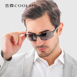 Nuevas gafas de sol Gafas de sol de moda Gafas de sol de aluminio y magnesio para hombre Gafas de sol polarizadas 8177 Gafas de sol de visión nocturna diurna