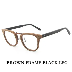 Nieuwe zonnebrillen frames houten bijziendheid glazen frame voor mannen en vrouwen houten bril door een korrel optisch recept JDA3263