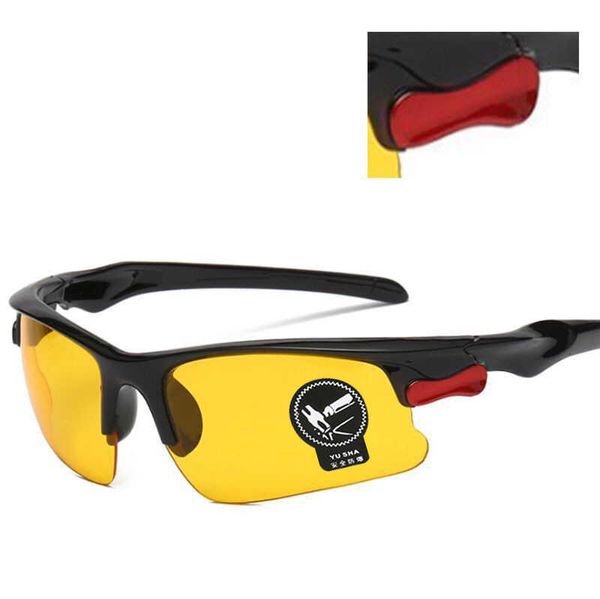 Nuevas gafas de sol para deportes de ciclismo al aire libre, gafas con batería para bicicleta 3106, espejo de visión nocturna rojo de un punto