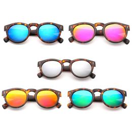 Nouvelles lunettes de soleil rétro monture ronde lunettes de soleil femmes Illesteva couleur Film lunettes