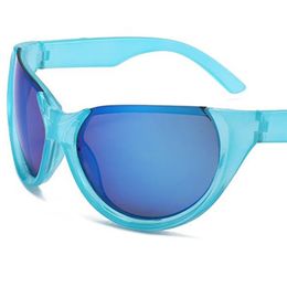 NOUVELLES lunettes de soleil unisexes lunettes de soleil sans monture coupe-vent sport lunettes anti-UV monture surdimensionnée lunettes simplicité ornementale