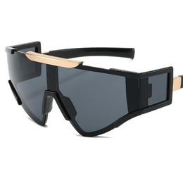 NOUVELLES lunettes de soleil unisexe Sprort lunettes de soleil Adumbral lentille siamoise lunettes anti-UV lunettes de cyclisme personnalisées cadre surdimensionné ornemental