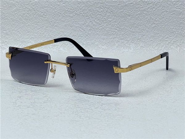 Nouvelles lunettes de soleil vintage 0167 hommes et femmes design sans monture forme carrée lunettes rétro coupe exquise lentille UV400 lunettes de protection
