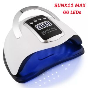 Nieuwe Sunx11 Max Nail Light UV -lichten LED -lamp voor manicure snel uithardende gel nagellak 66 LED's machine drooglampen