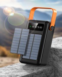nieuwe Super capaciteit Opladers 150000 mah outdoor reis zonne-mobiele voeding wordt geleverd met datakabel EHBO oplaadbank Zonne-energie camping lamp