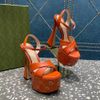 Nouveau super haut daim plate-forme sandales pompes chaussures pour femmes chaussures de soirée femmes à talons 155mm luxe Designers bride à la cheville robe chaussures usine chaussures