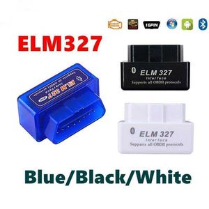 NIEUWE SUPER MINI ELM327 V2.1 Bluetooth-compatibele OBD2-scanner WiFi op Android iOS-auto Diagnostische tool OBD II Code Reader