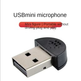 Nuevo adaptador de audio de micrófono de micrófono Super Mini Microfono Controlador de discurso Portable Studio Free Free Free For Free para portátiles/portátil/PC/MSN/Skypefor Adaptador de micrófono de estudio portátil